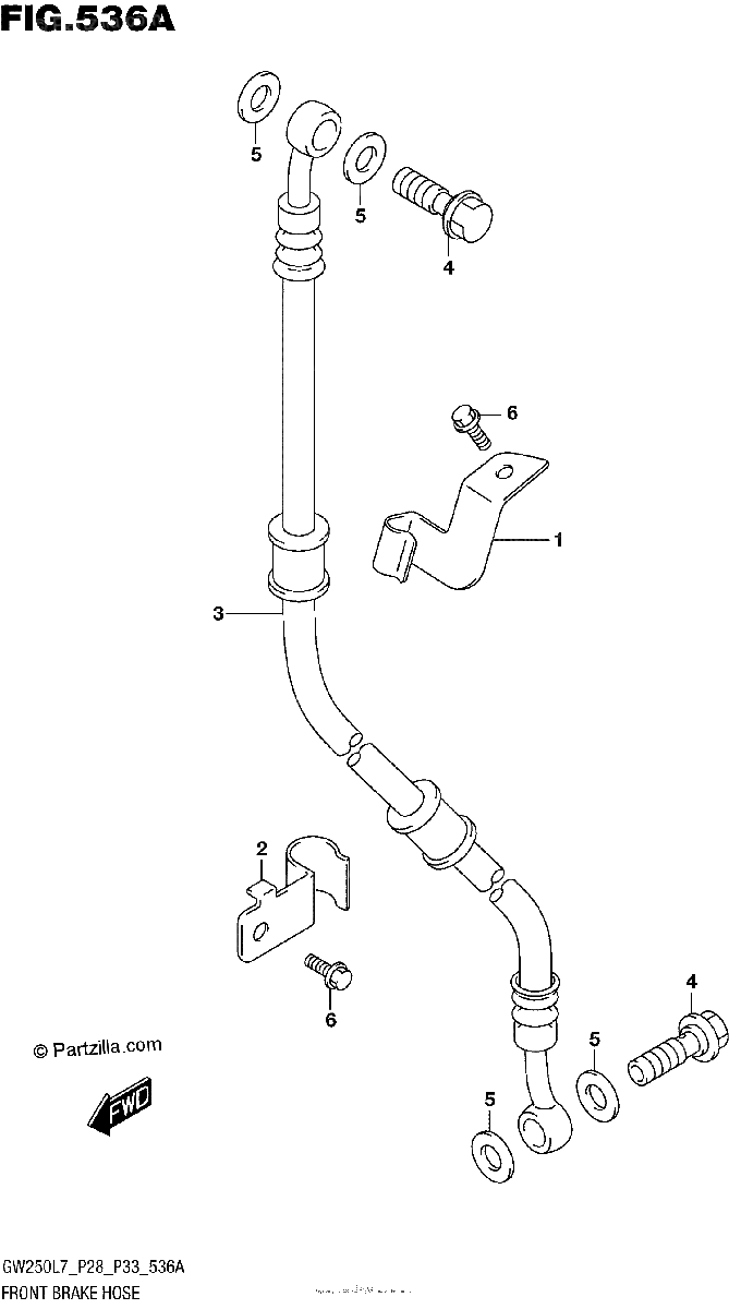 Diagrama de FRONT BRAKE HOSE