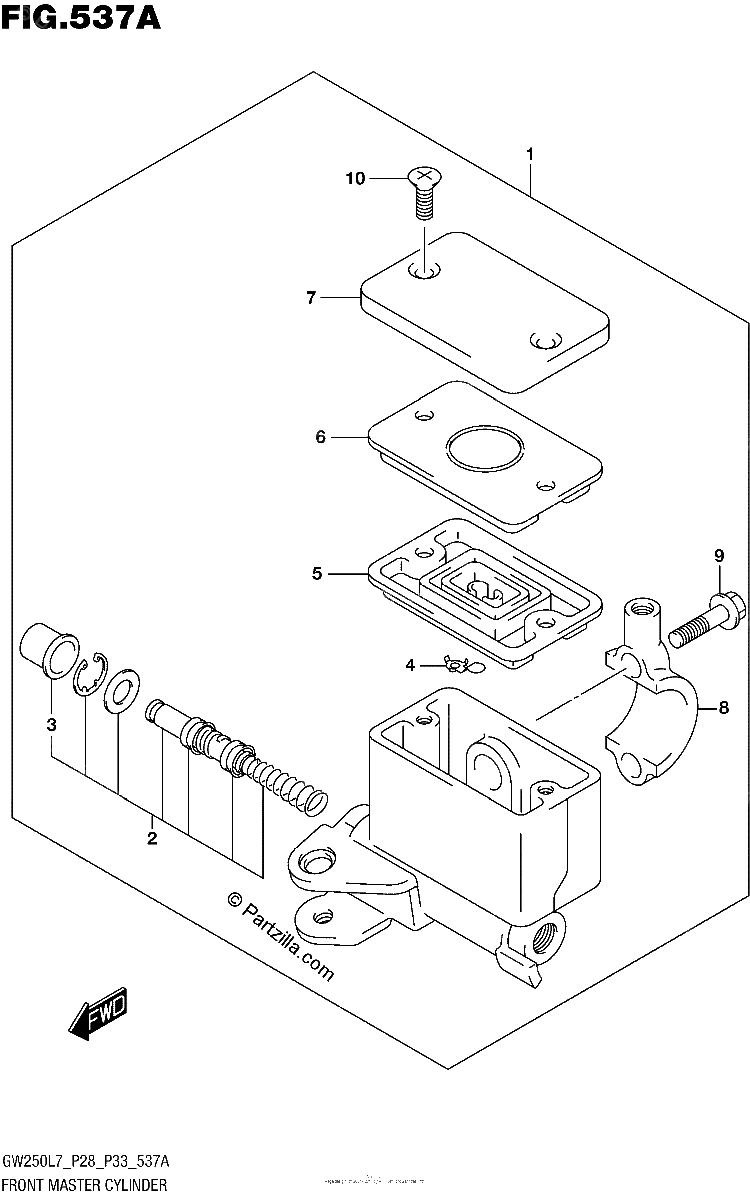 Diagrama de FRONT MASTER CYLINDER