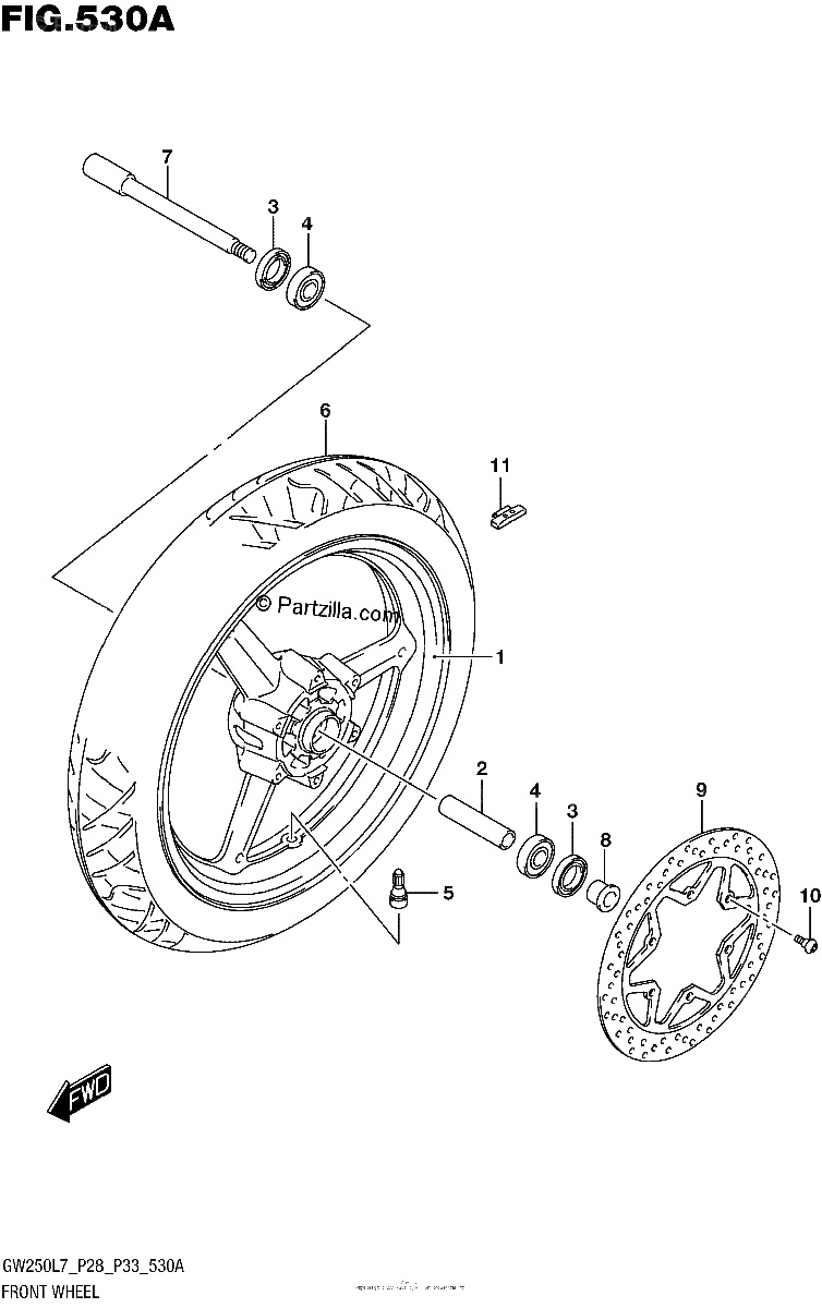 Diagrama de FRONT WHEEL