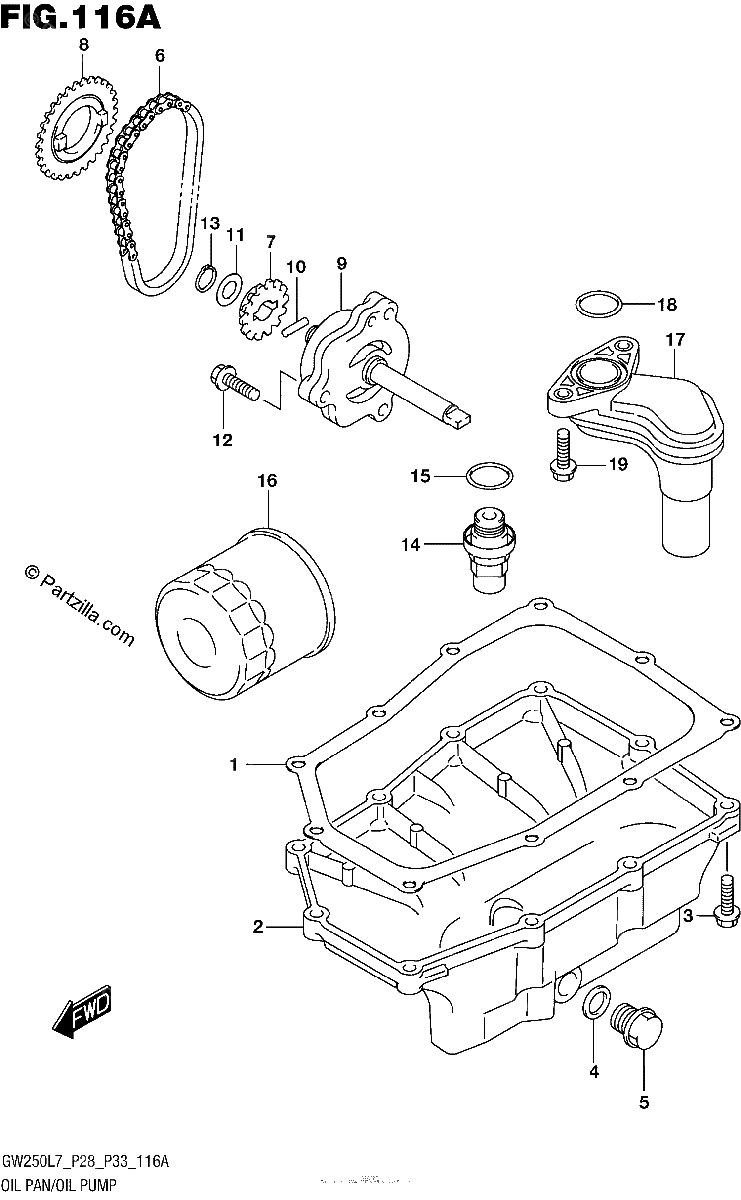 Diagrama de OIL PAN OIL PUMP