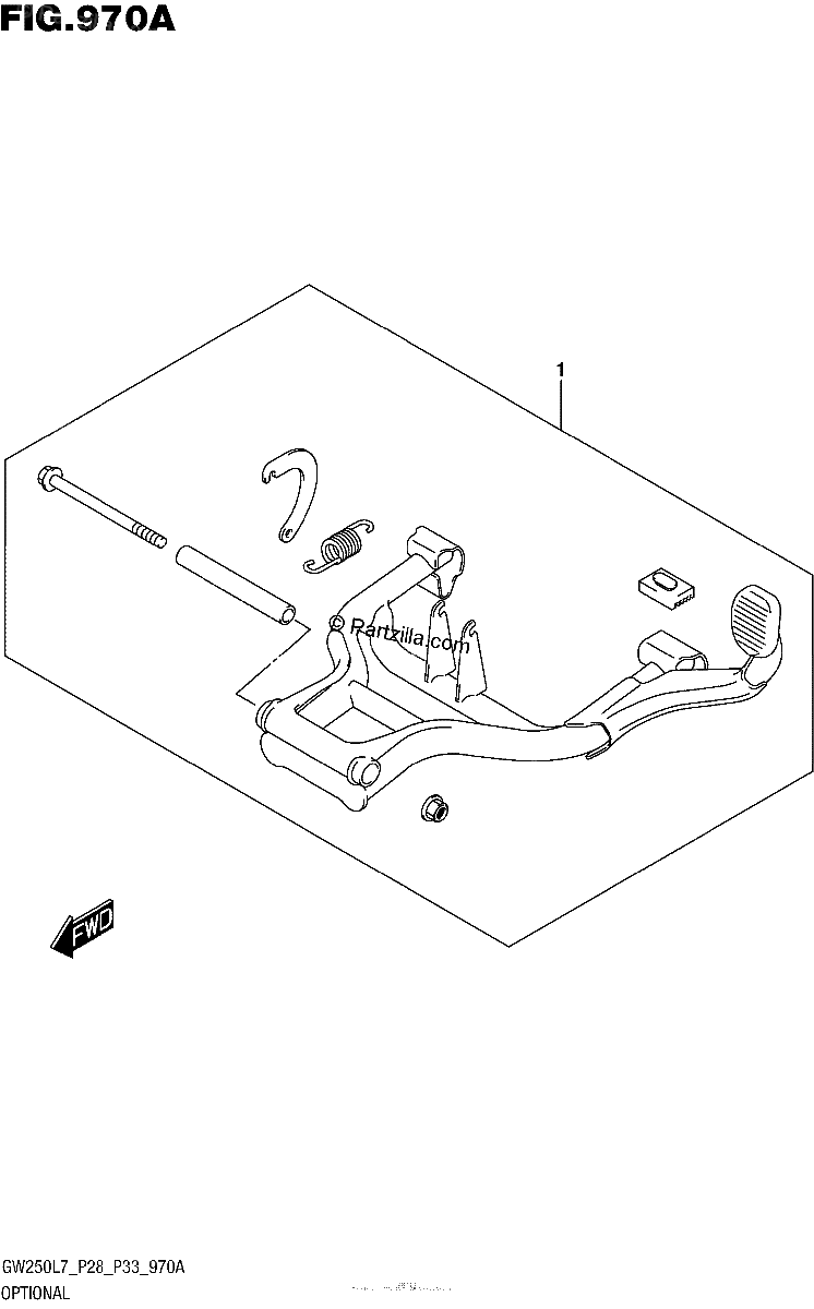 Diagrama de OPTIONAL CENTER STAND SET