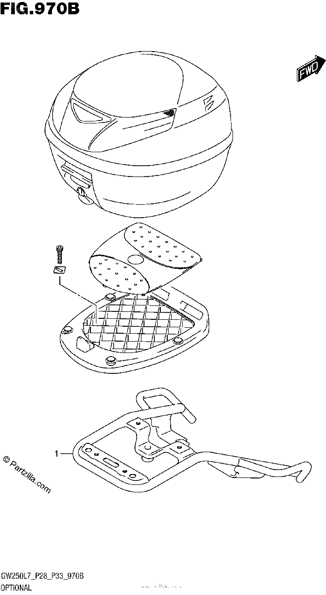 Diagrama de OPTIONAL REAR CARRIER GW250L7 P28