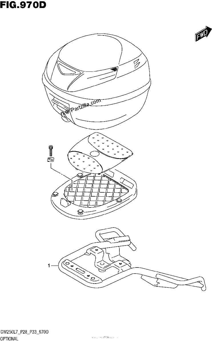 Diagrama de OPTIONAL REAR CARRIER GW250L7 P33