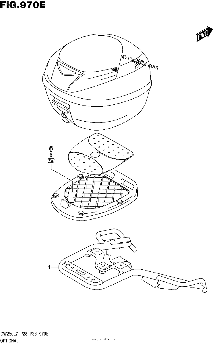 Diagrama de OPTIONAL REAR CARRIER GW250ZL7 P33