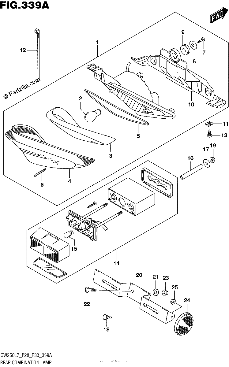 Diagrama de REAR COMBINATION LAMP