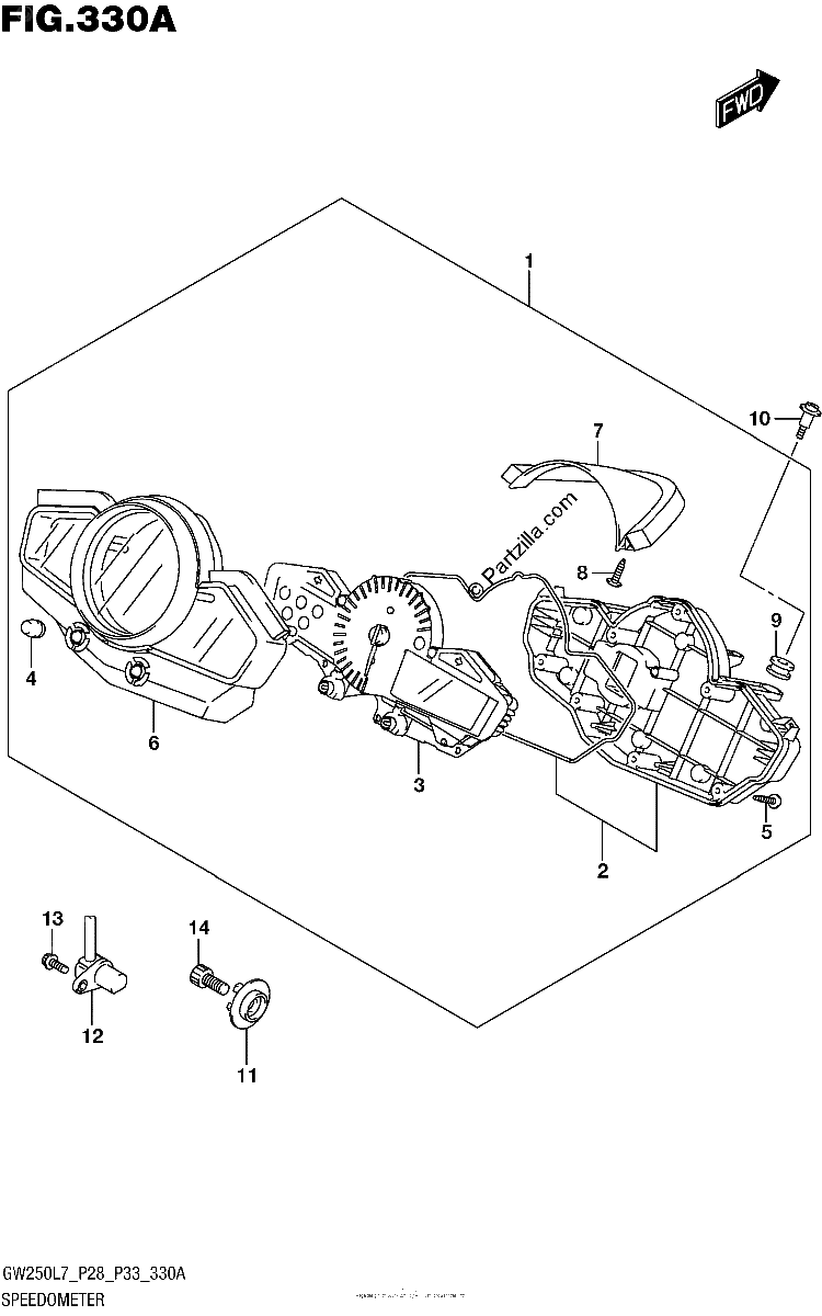 Diagrama de SPEEDOMETER GW250L7 P28