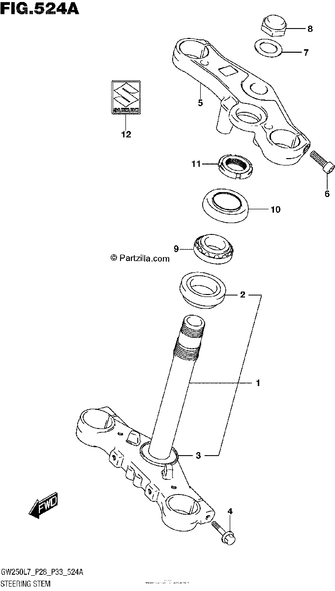 Diagrama de STEERING STEM