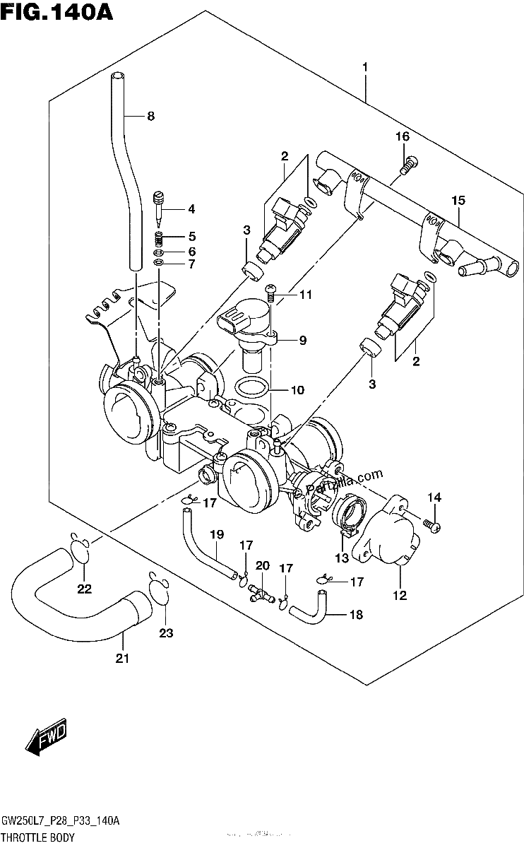 Diagrama de THROTTLE BODY