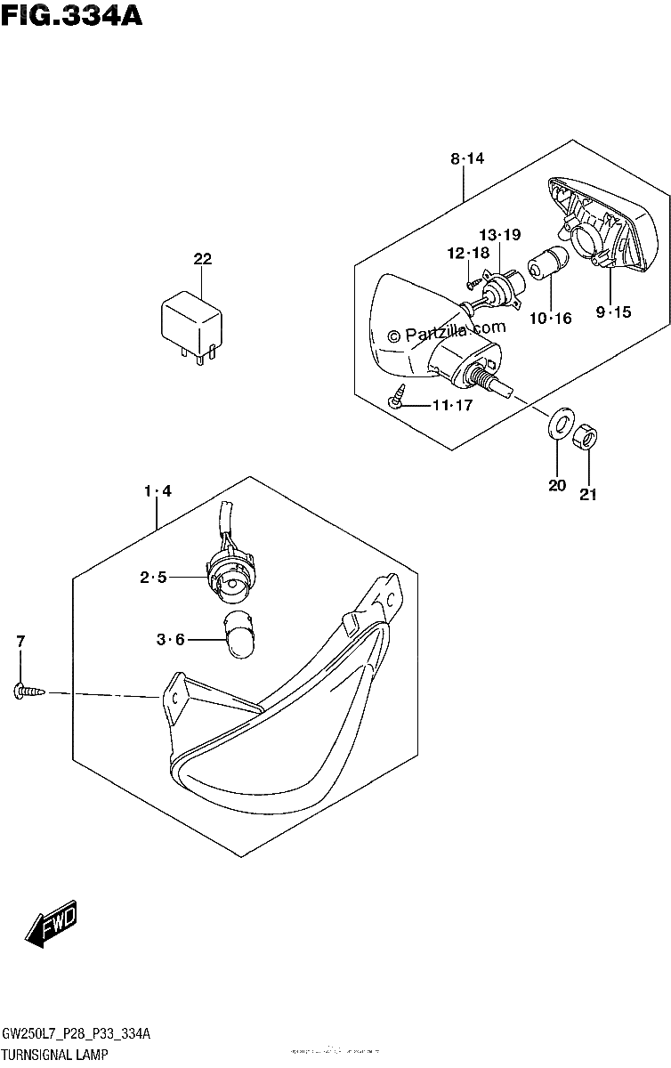 Diagrama de TURNSIGNAL LAMP