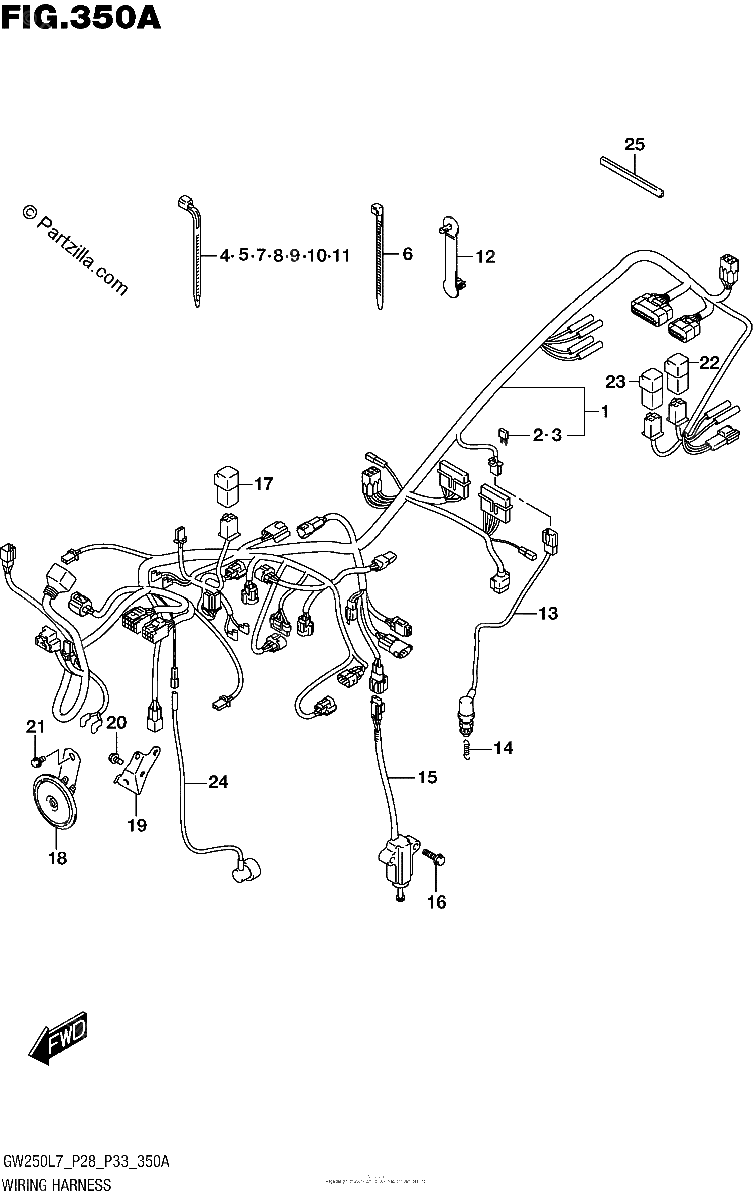 Diagrama de WIRING HARNESS