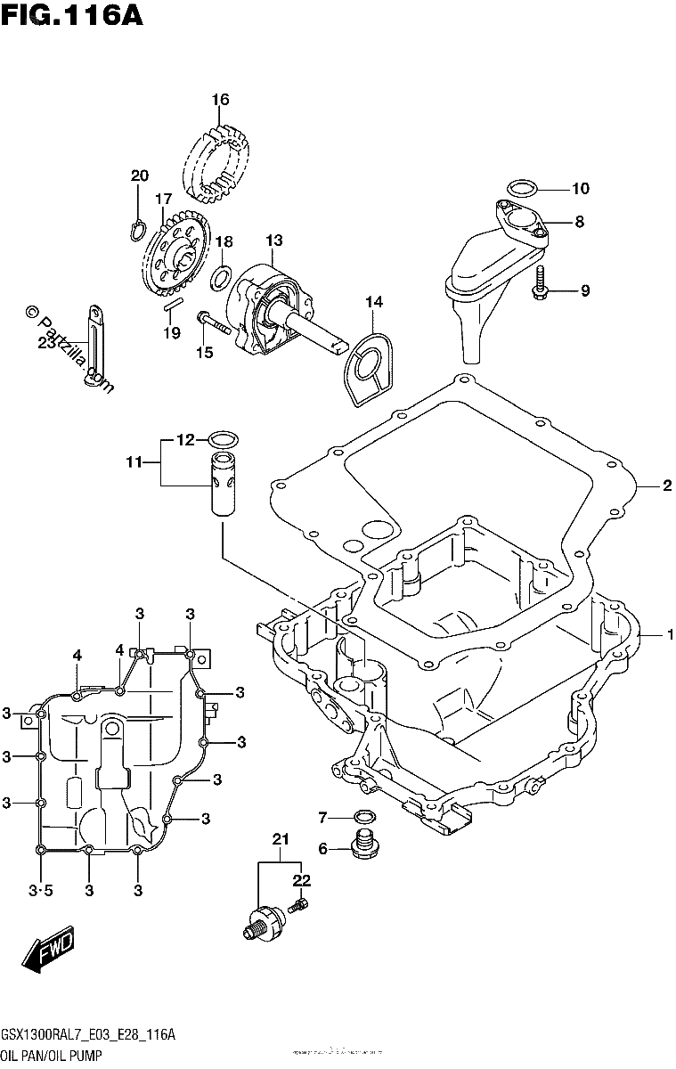Diagrama de OIL PAN OIL PUMP