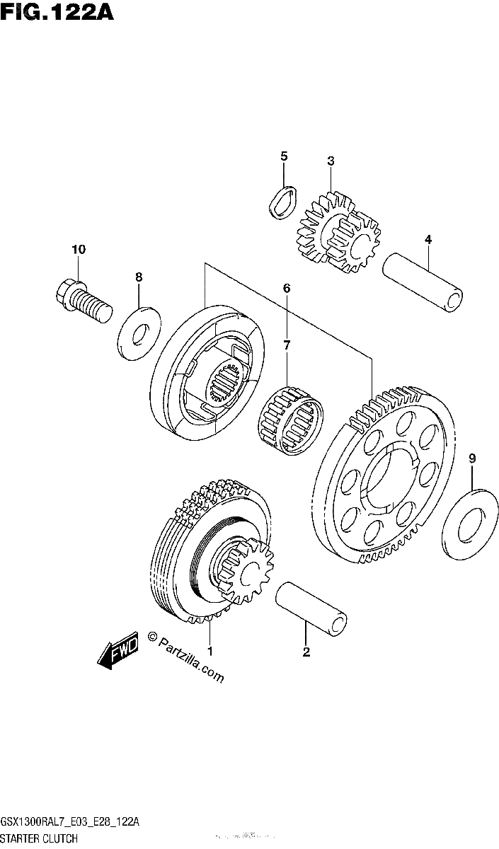 Diagrama de STARTER CLUTCH