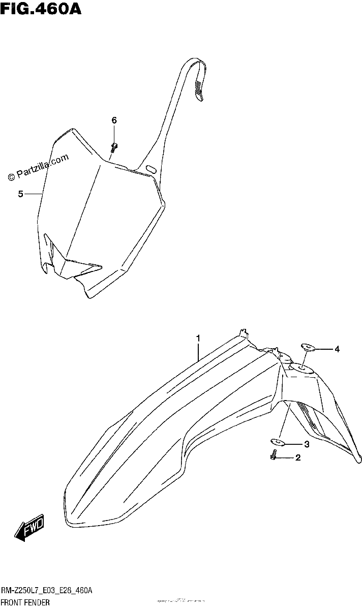 Diagrama de FRONT FENDER