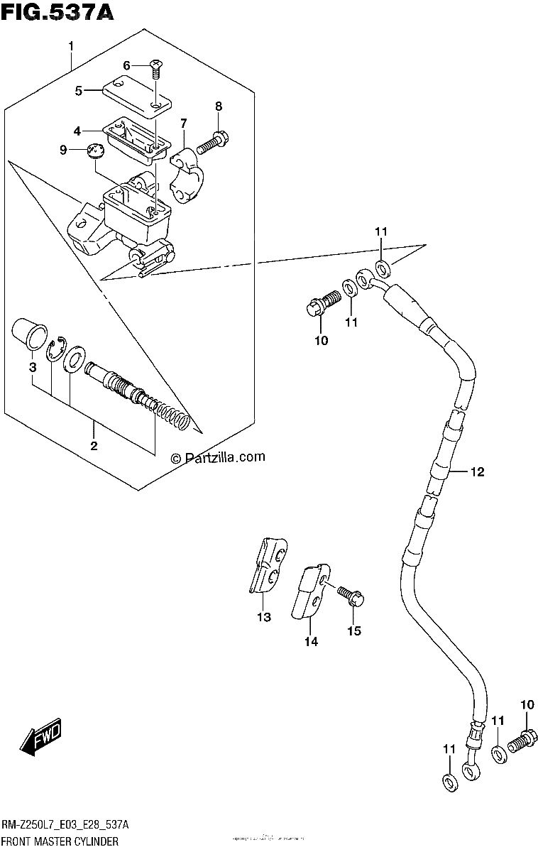 Diagrama de FRONT MASTER CYLINDER