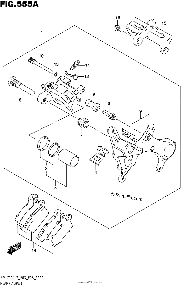 Diagrama de REAR CALIPER