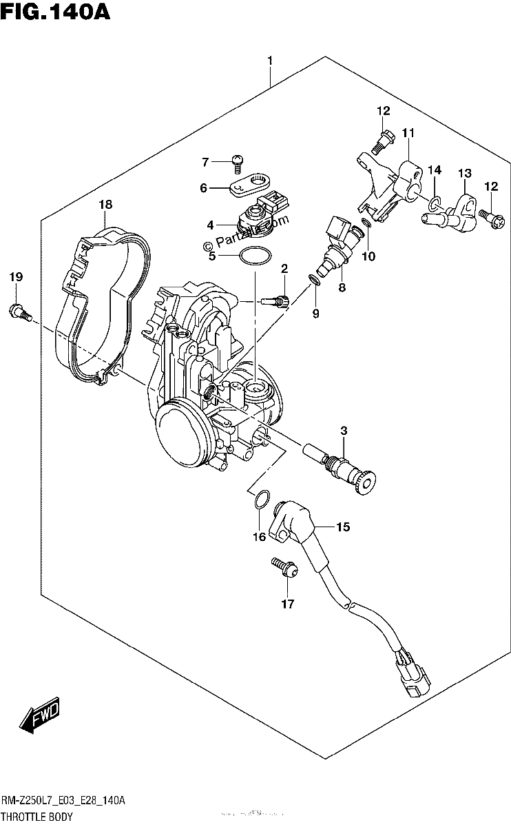 Diagrama de THROTTLE BODY