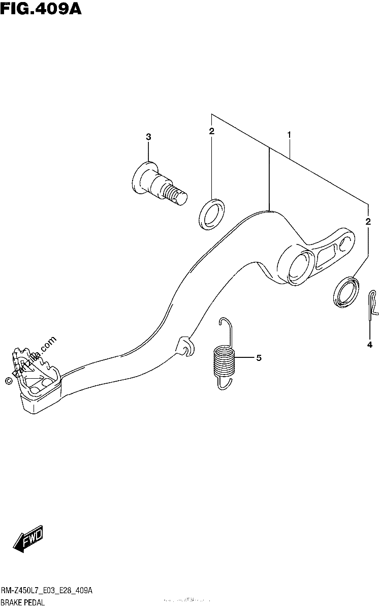 Diagrama de BRAKE PEDAL