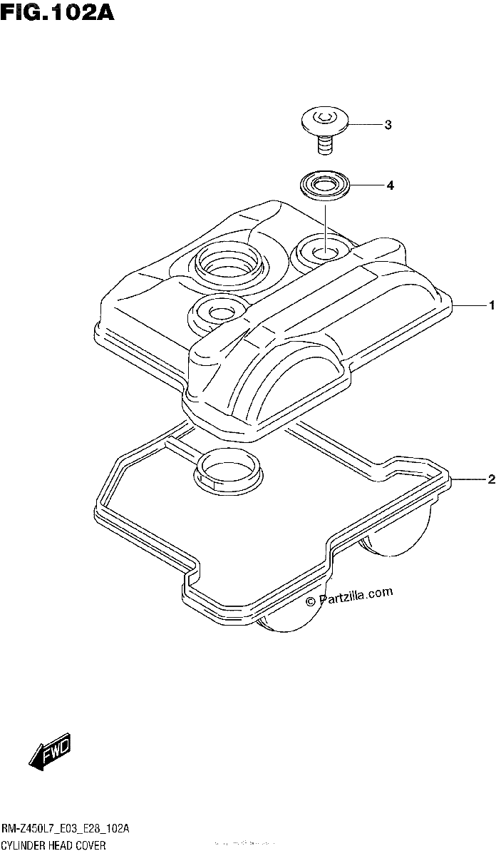 Diagrama de CYLINDER HEAD COVER