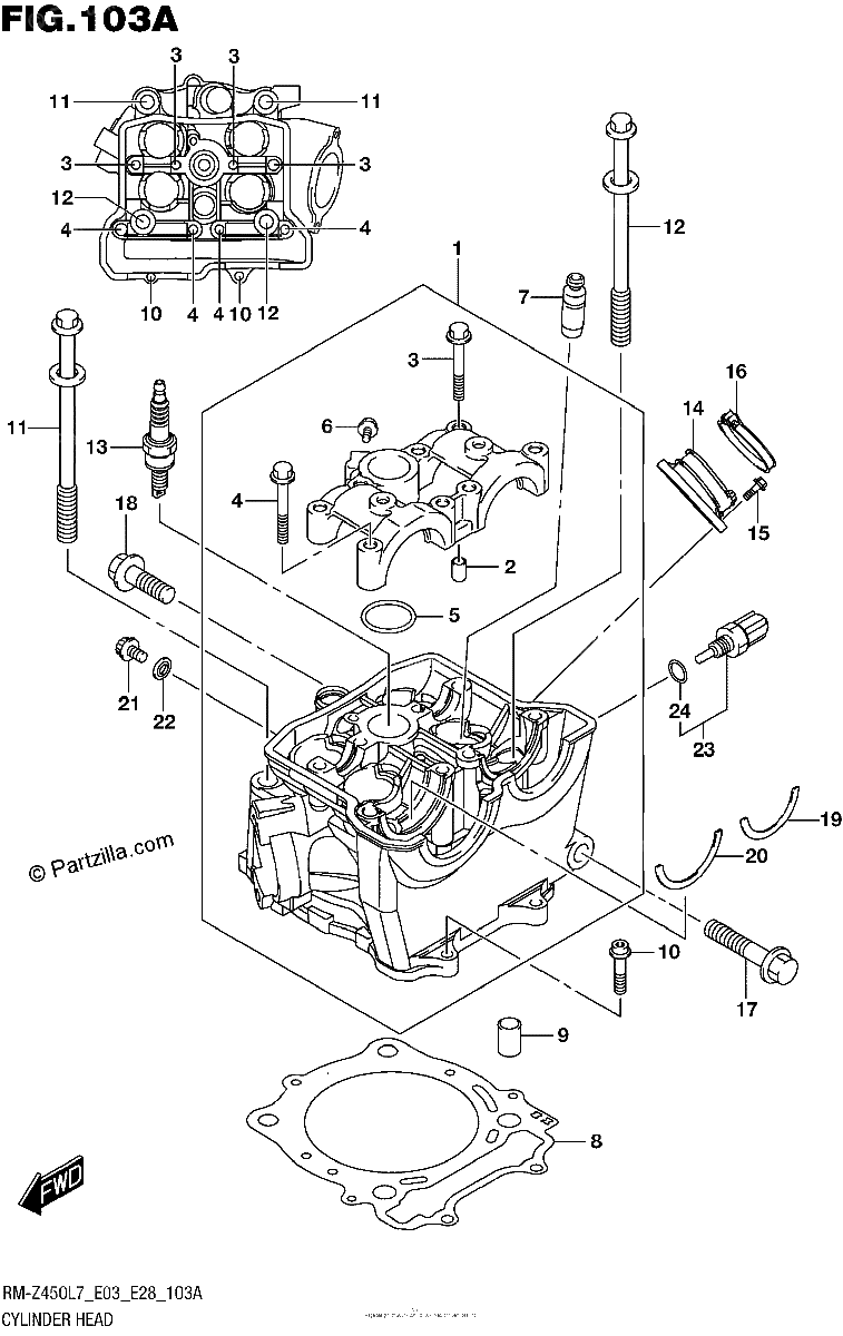 Diagrama de CYLINDER HEAD
