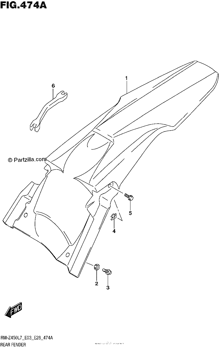 Diagrama de REAR FENDER