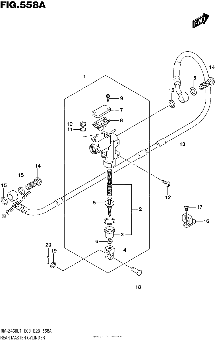 Diagrama de REAR MASTER CYLINDER