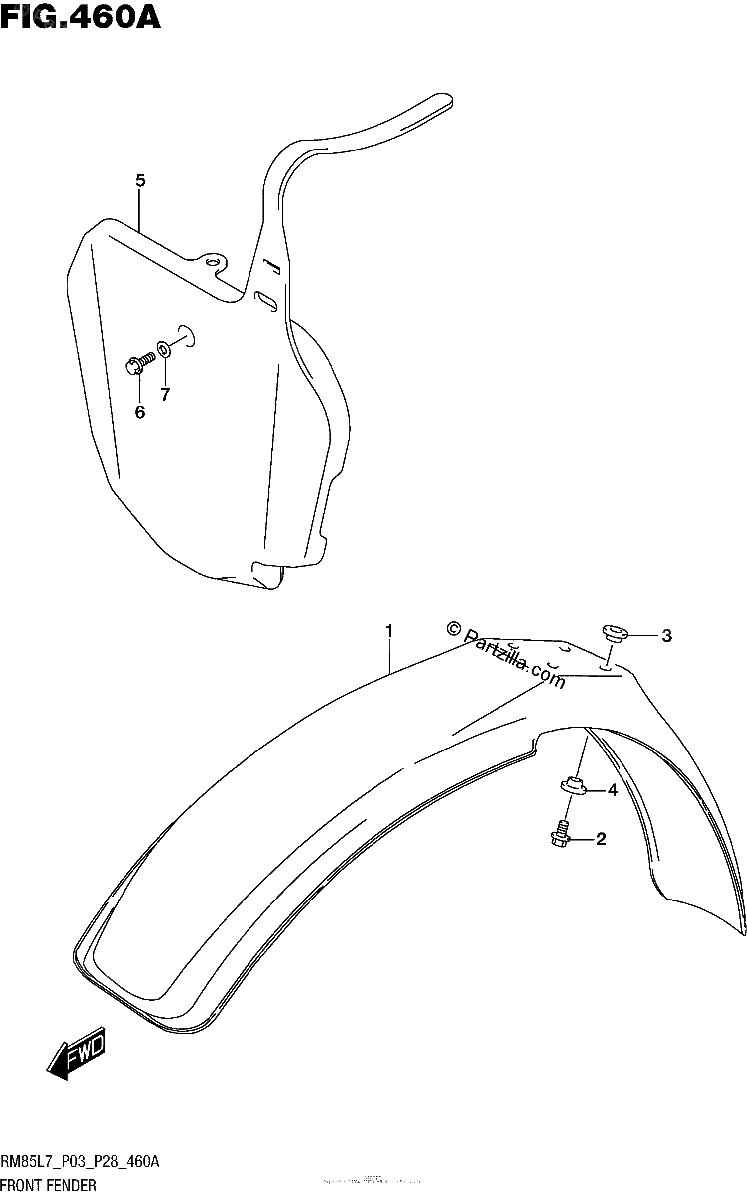 Diagrama de FRONT FENDER