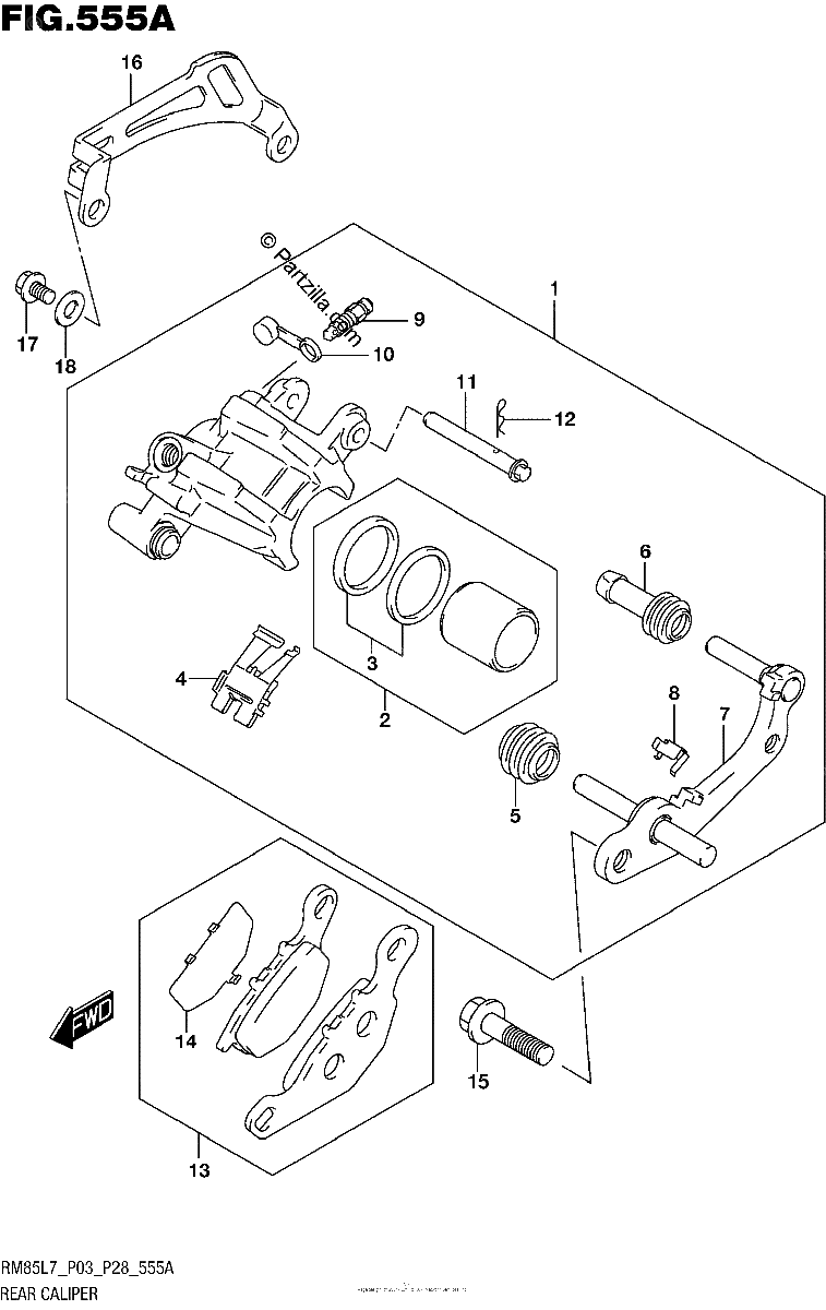 Diagrama de REAR CALIPER