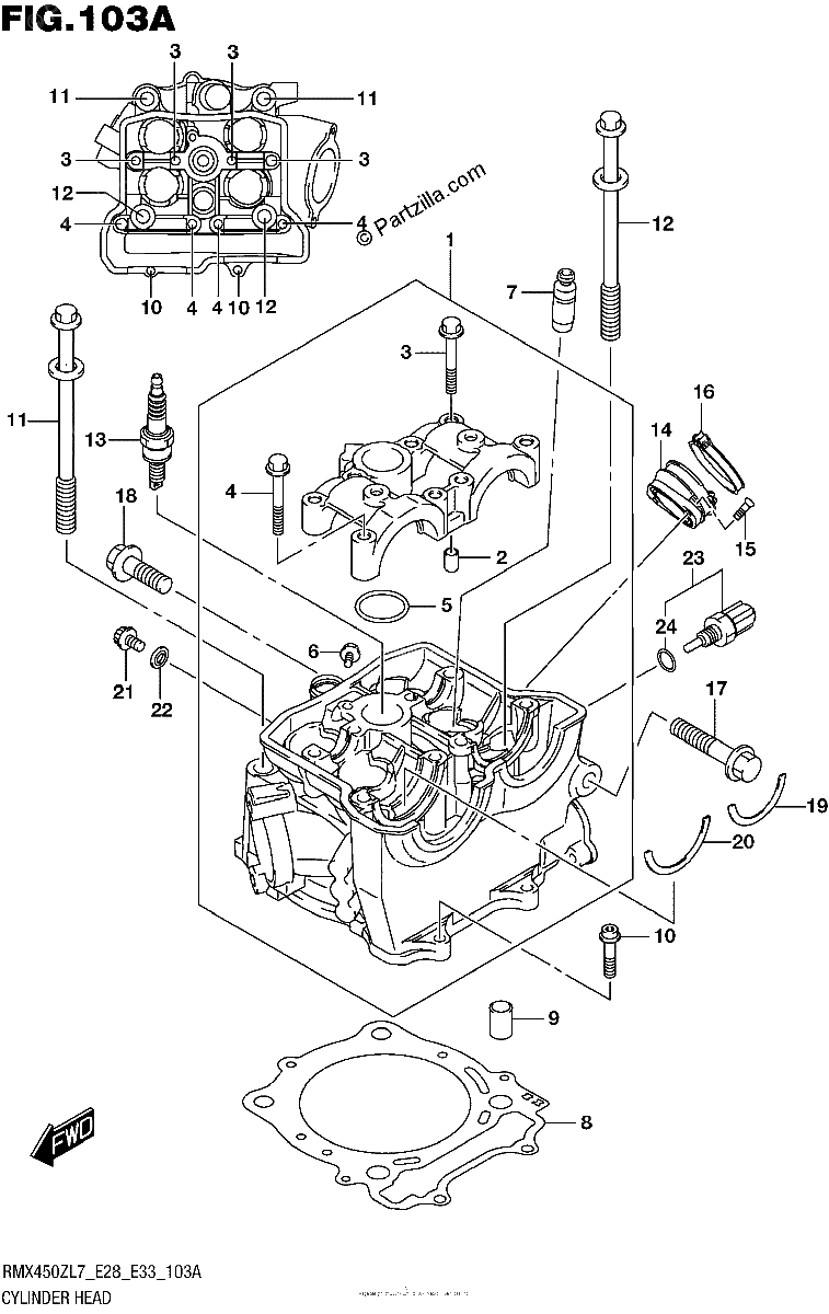 Diagrama de CYLINDER HEAD