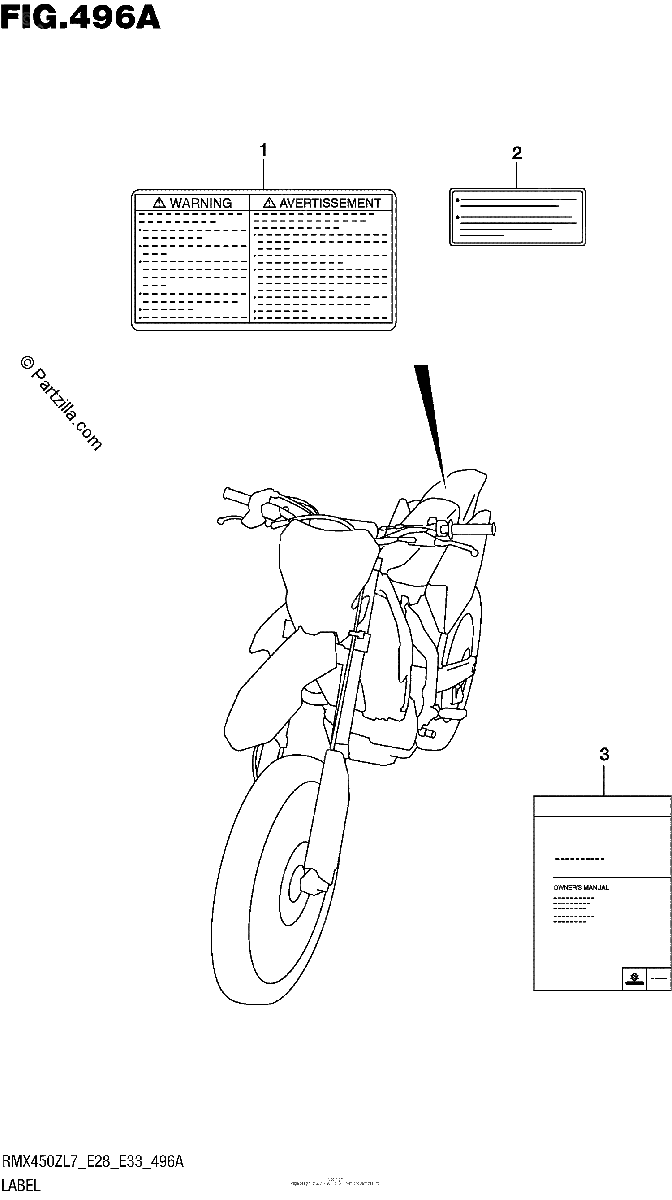 Diagrama de LABEL RMX450ZL7 E28