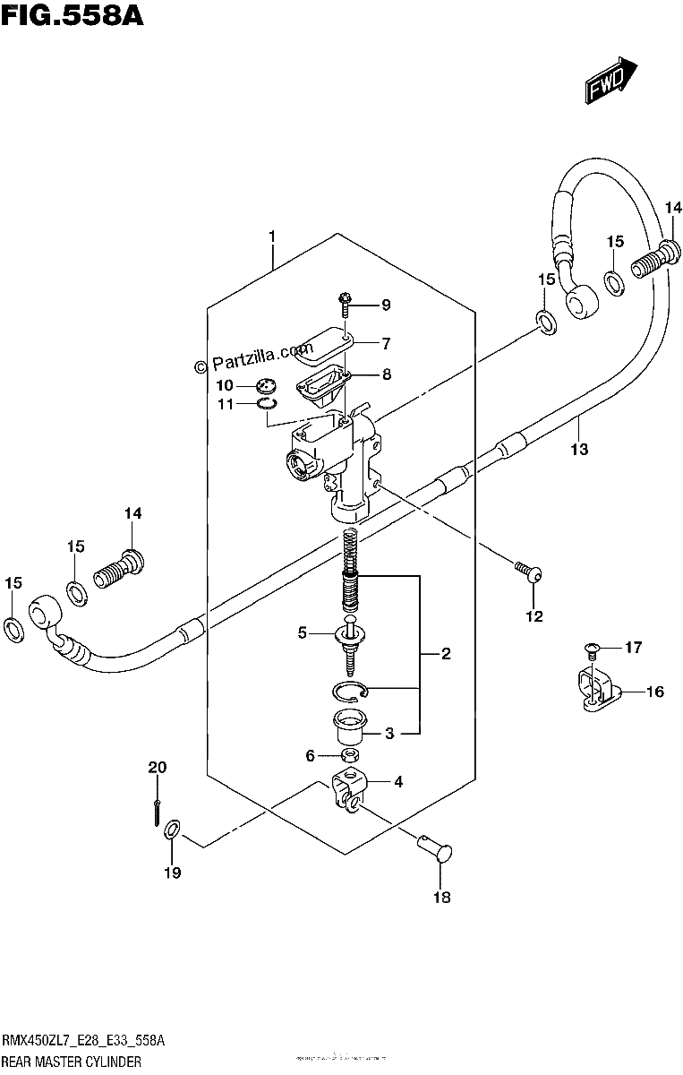 Diagrama de REAR MASTER CYLINDER