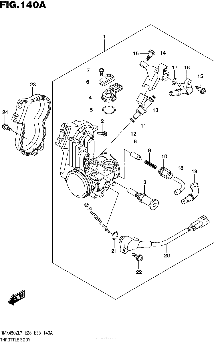 Diagrama de THROTTLE BODY