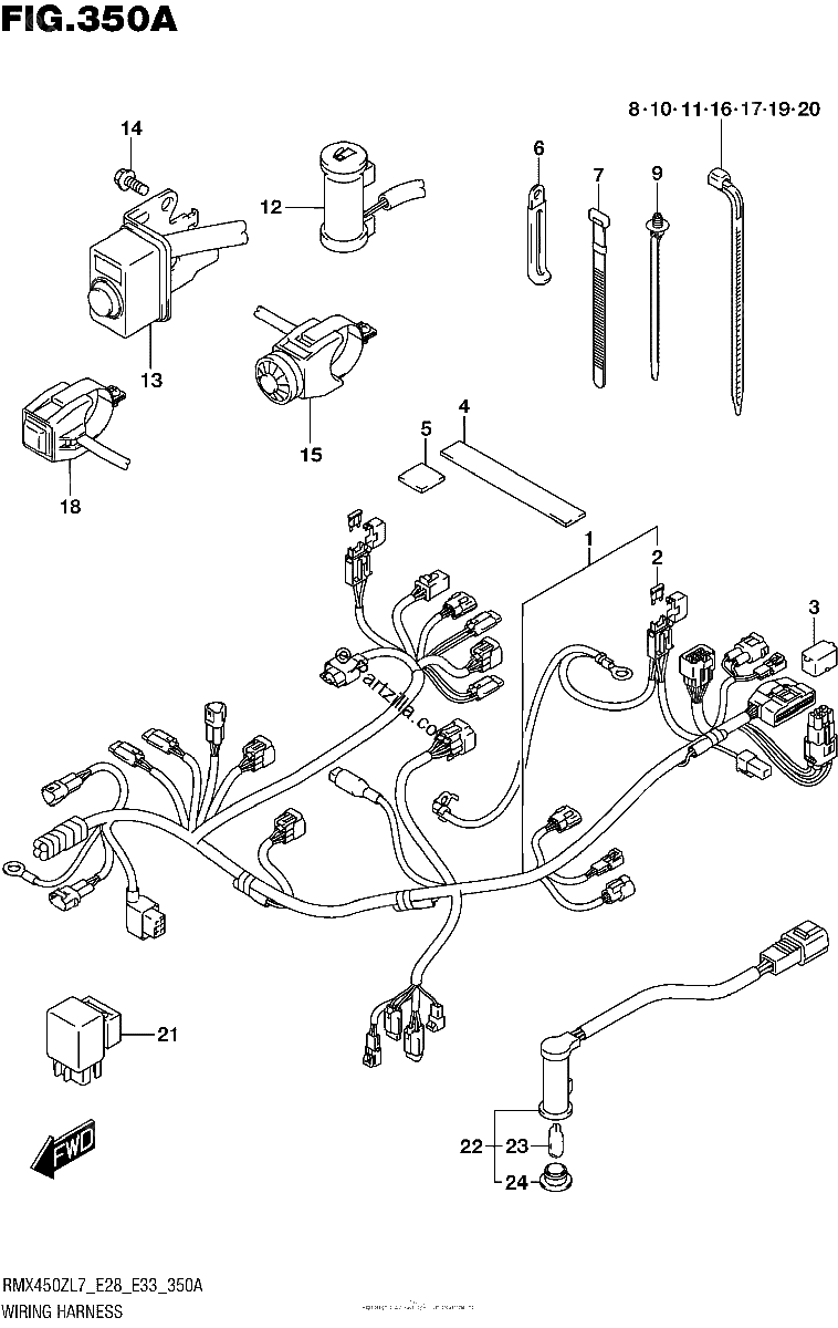 Diagrama de WIRING HARNESS