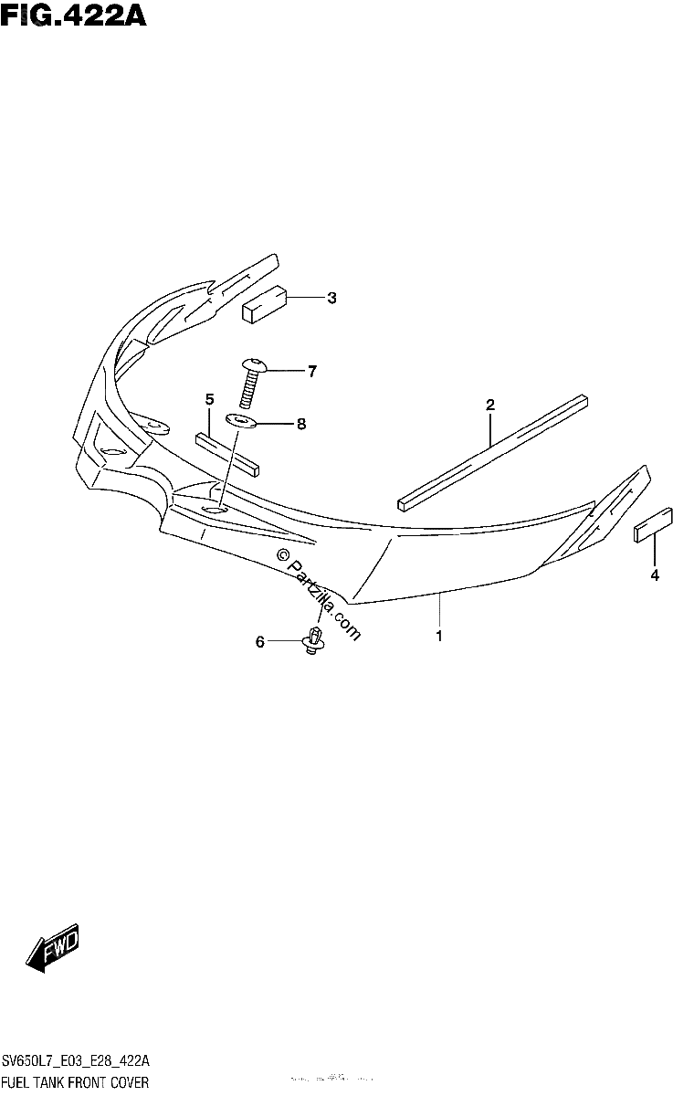Diagrama de FUEL TANK FRONT COVER