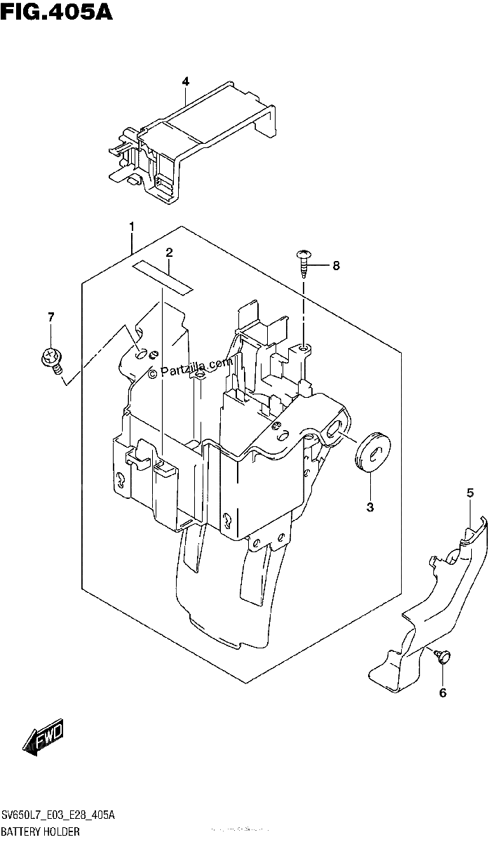 Diagrama de BATTERY HOLDER