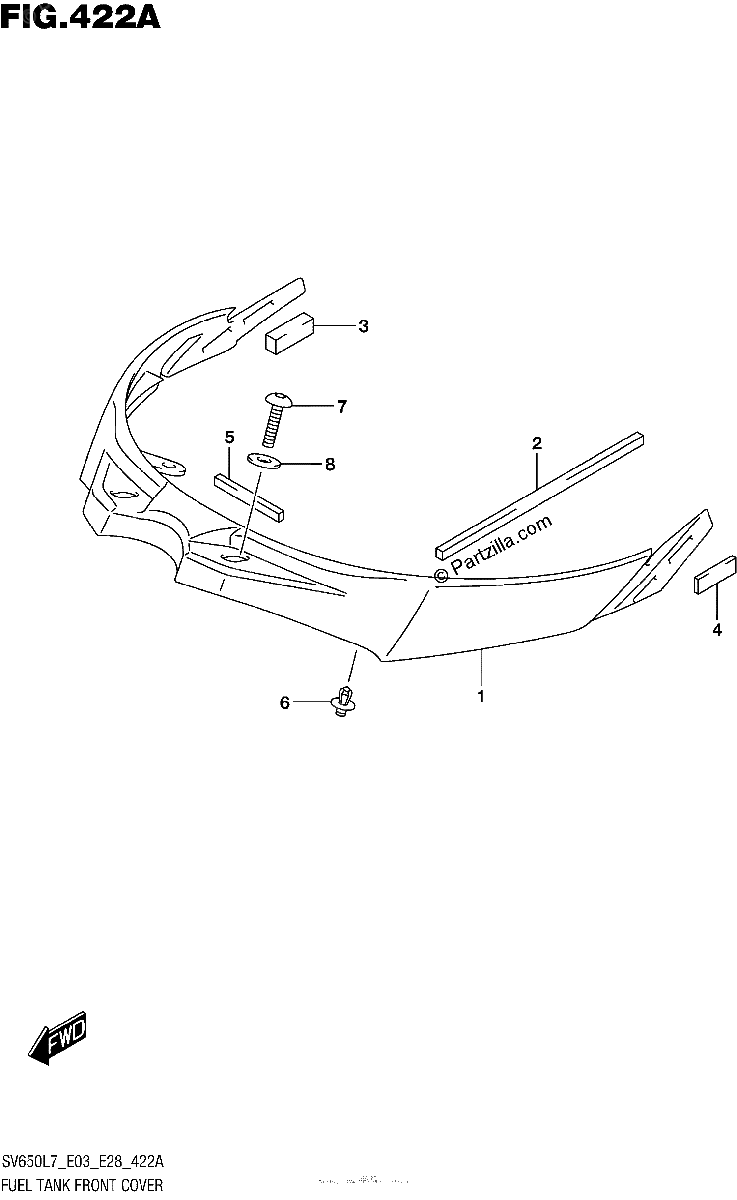 Diagrama de FUEL TANK FRONT COVER