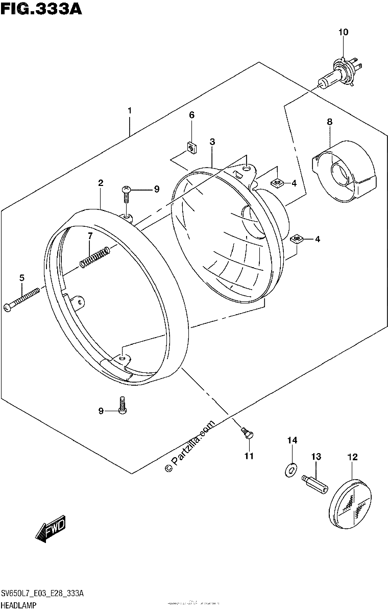 Diagrama de HEADLAMP