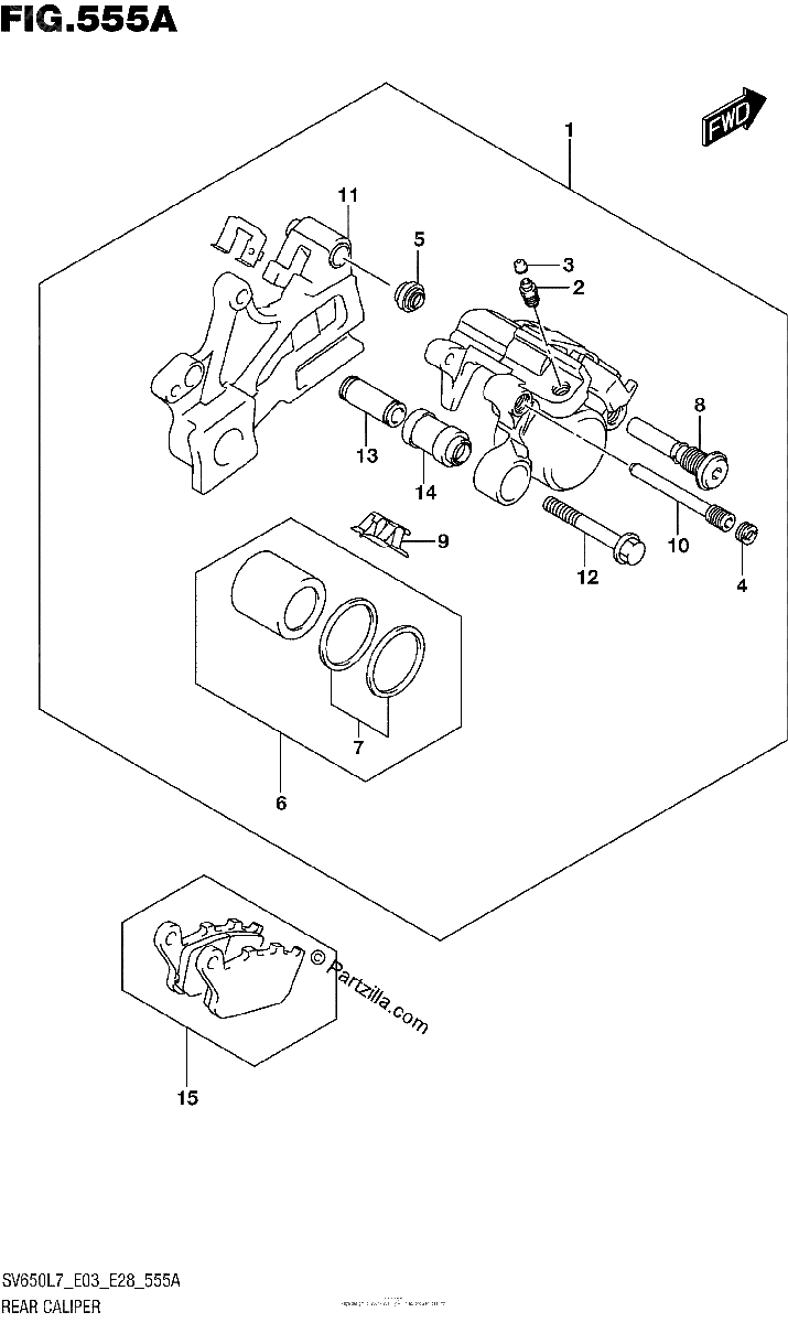 Diagrama de REAR CALIPER