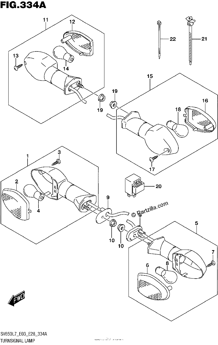 Diagrama de TURNSIGNAL LAMP