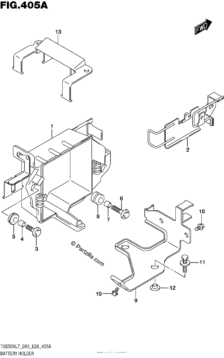 Diagrama de BATTERY HOLDER