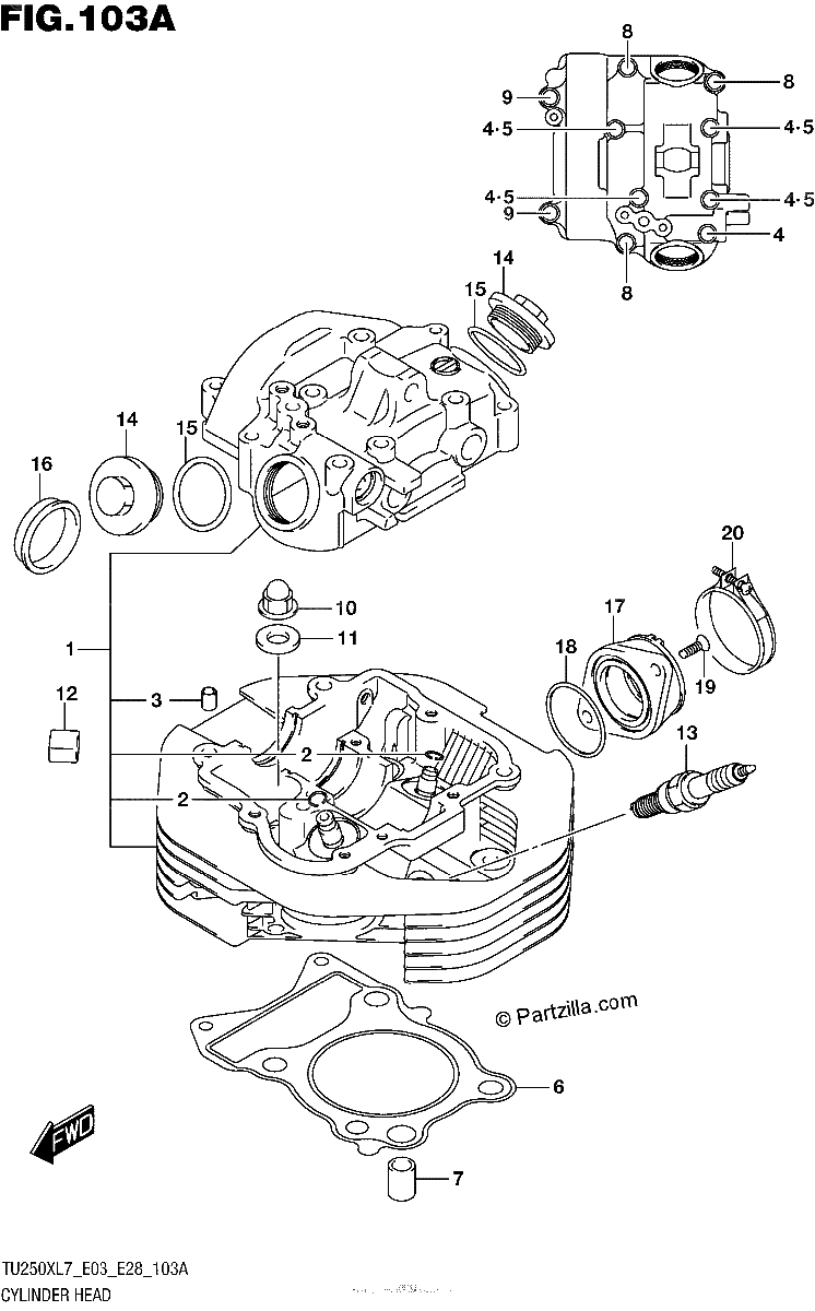 Diagrama de CYLINDER HEAD