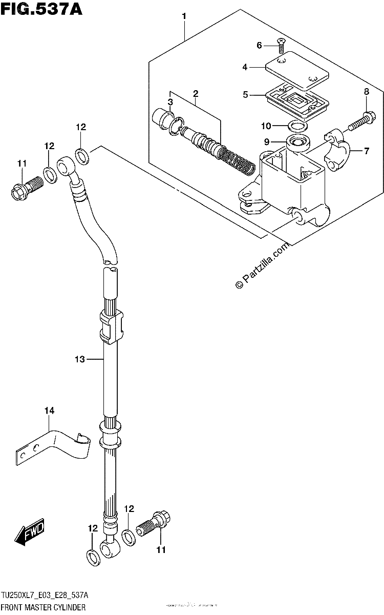 Diagrama de FRONT MASTER CYLINDER