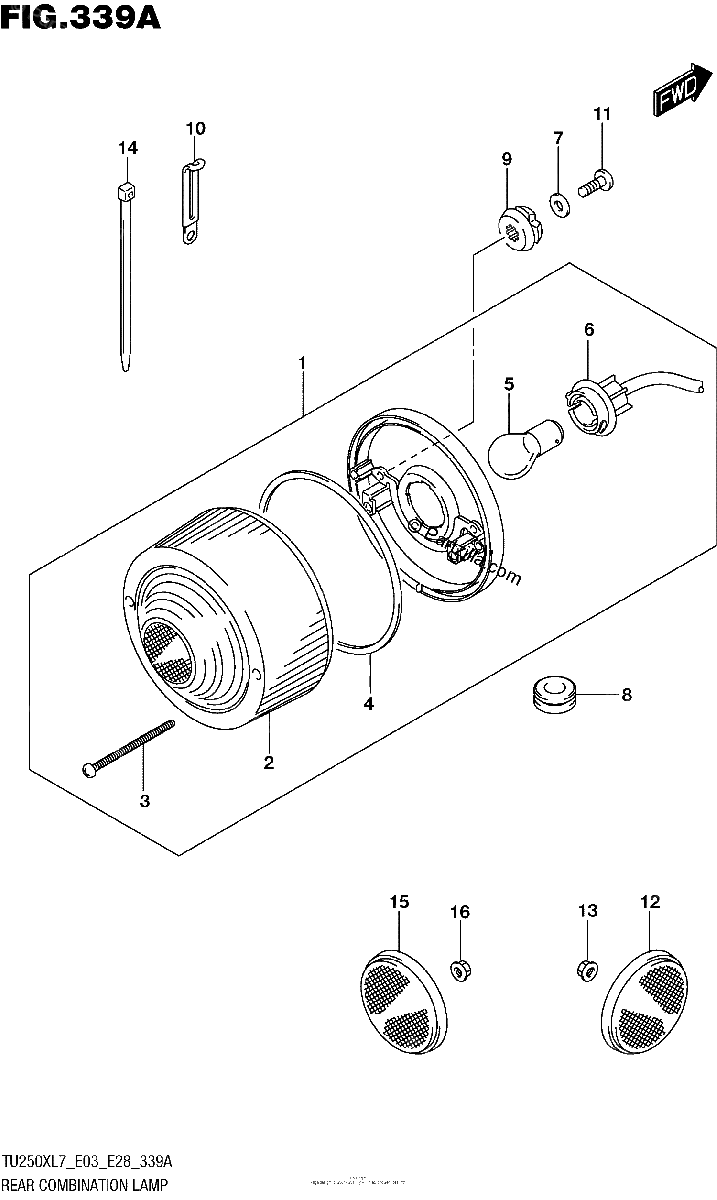 Diagrama de REAR COMBINATION LAMP
