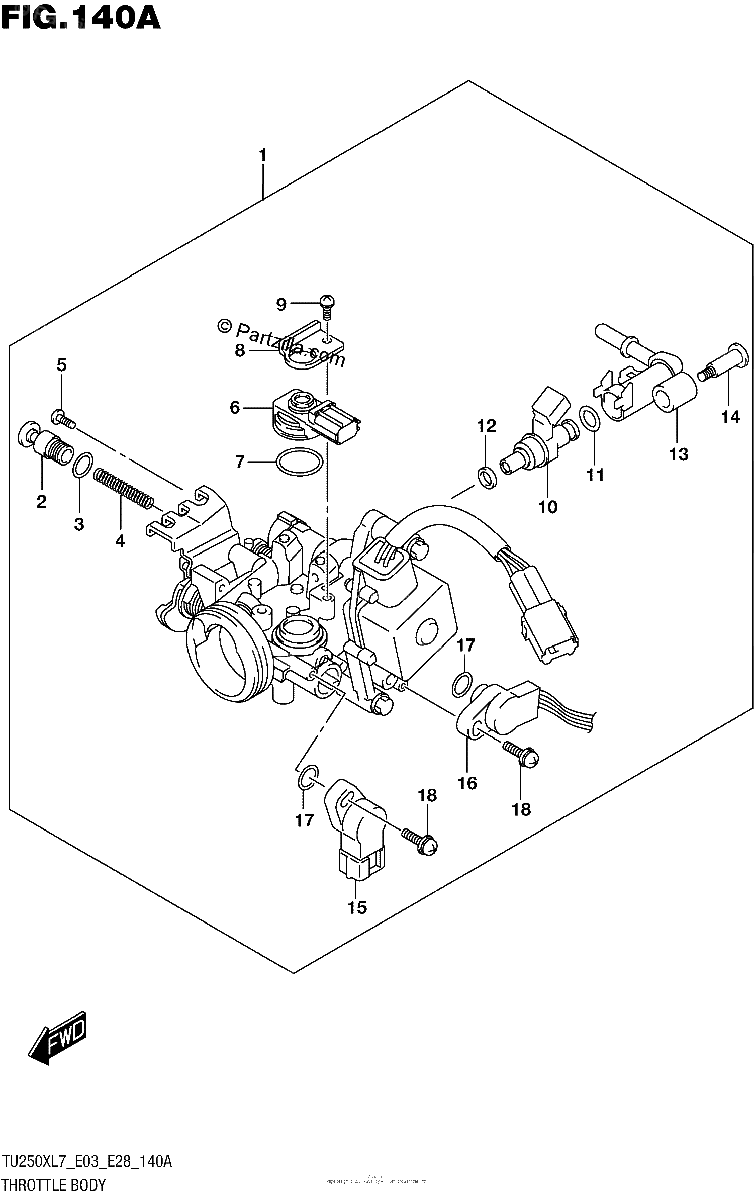 Diagrama de THROTTLE BODY