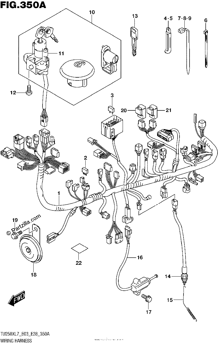 Diagrama de WIRING HARNESS
