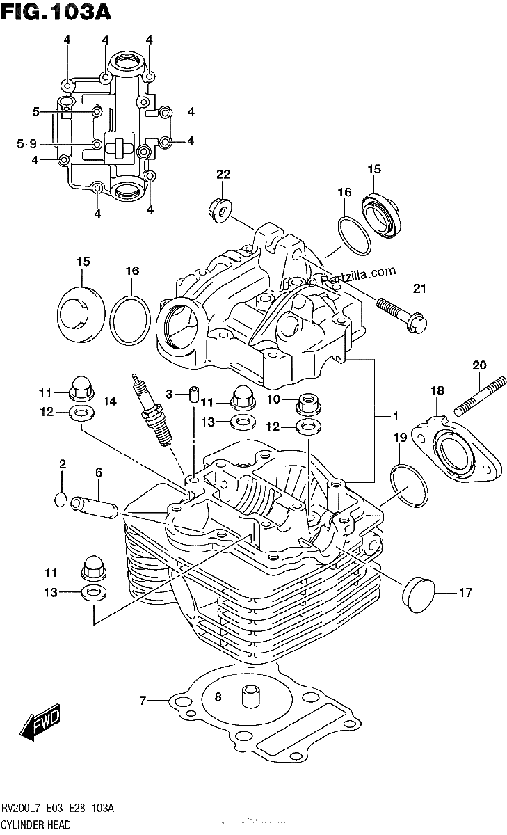 Diagrama de CYLINDER HEAD
