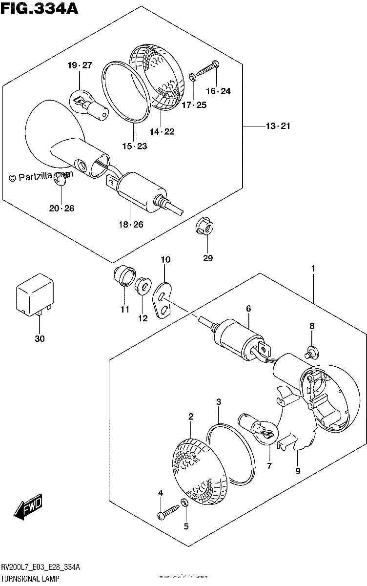 Diagrama de TURNSIGNAL LAMP