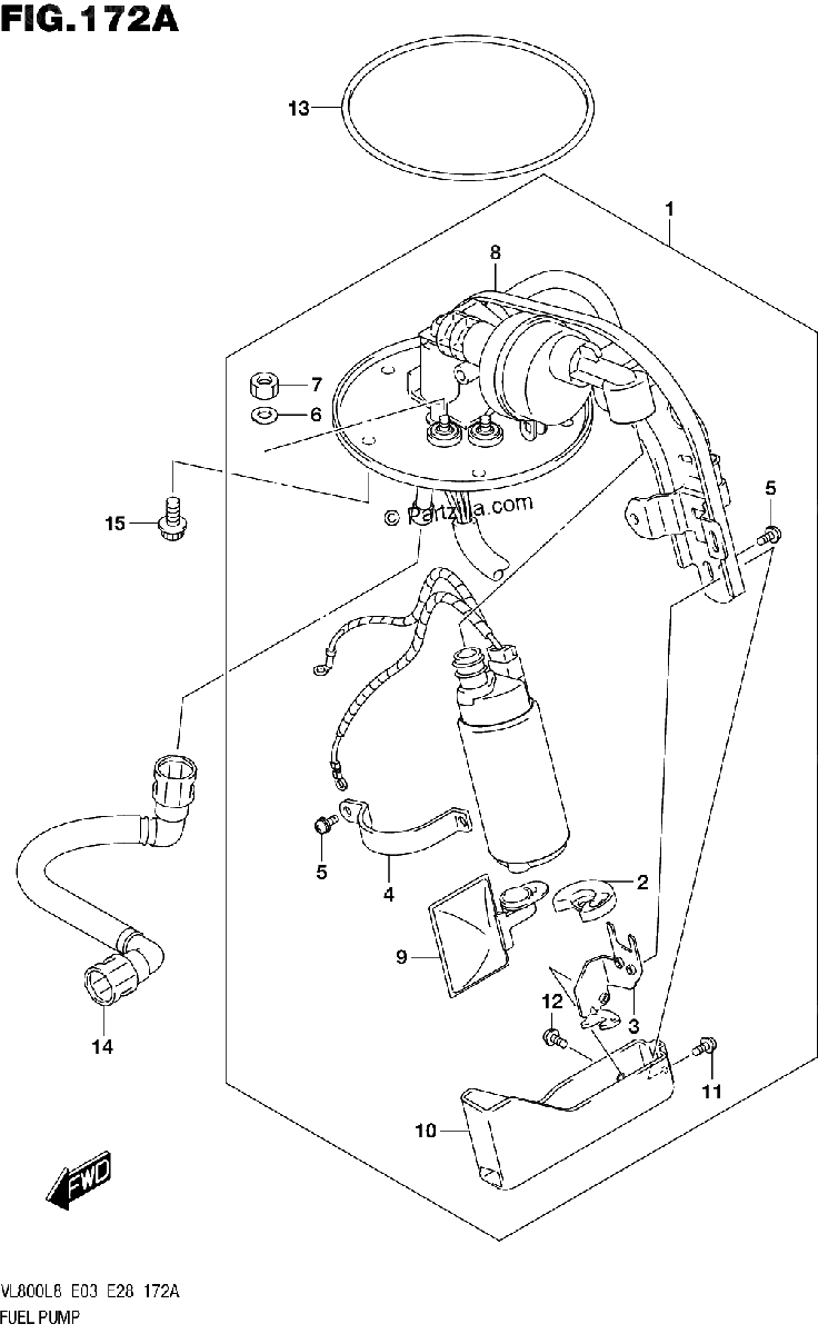 Diagrama de 172A FUEL PUMP