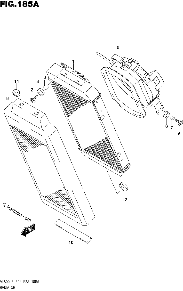 Diagrama de 185A RADIATOR