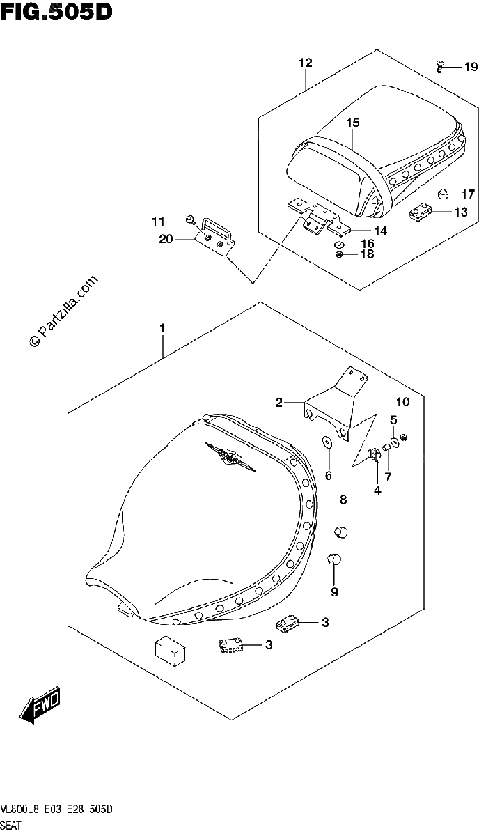 Diagrama de 505D SEAT VL800TL8 E03