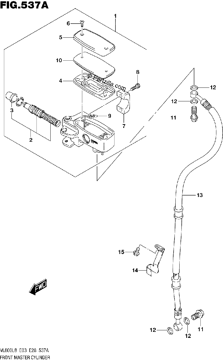 Diagrama de 537A FRONT MASTER CYLINDER